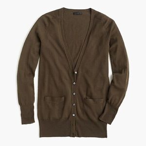 J. Crew Cocoon Merino Wool Long Cardigan Sweater
